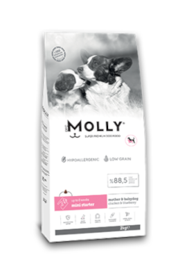 &lt;span style=&quot;color:#F282A9;&quot;&gt;MOLLY DOG MOTHER &amp; BABY DOG
UP TO 8 WEEKS
MINI STARTER&lt;/span&gt;
Chicken &amp; Blueberry